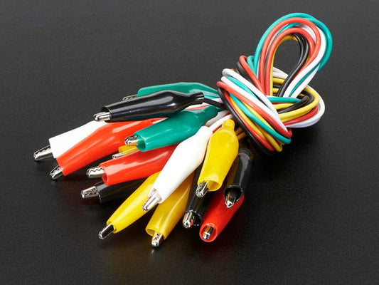 Large Alligator Clip Test Lead (set of 10) by The Pi Hut - The Pi Hut