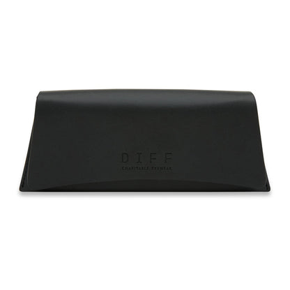 diff eyewear leather travel caes in black front view