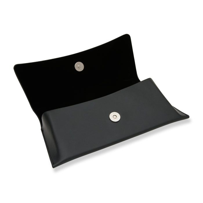 diff eyewear leather travel caes in black open case view