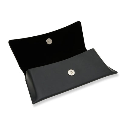 diff eyewear leather travel caes in black open case view