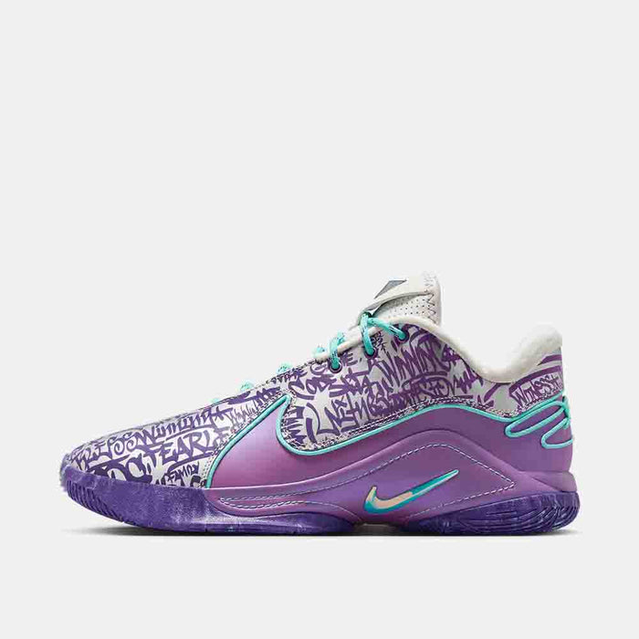 Side view of the Nike LeBron XXII “Frozen Grapes”.