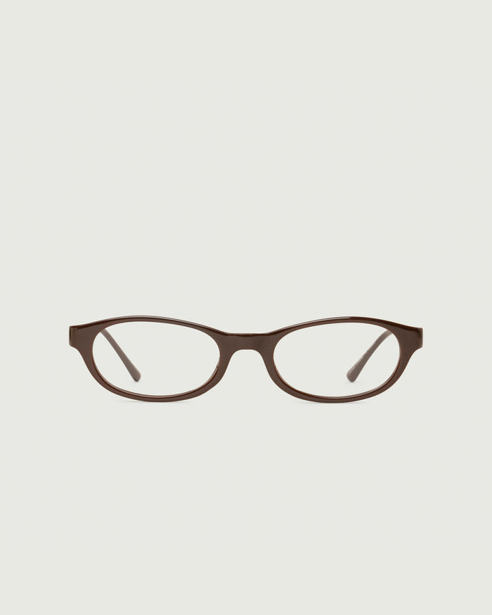 Ganache::Lee Eyeglasses oval Brown castor seed front