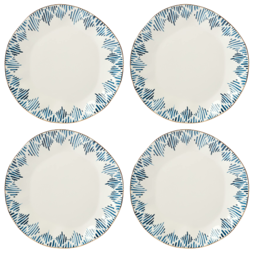 Lenox Blue Bay 4-Piece Set Dinner Plates, 11Inch