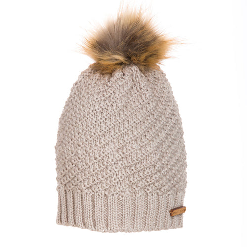 Lexington Beanie in Oatmeal - Sweet Turns