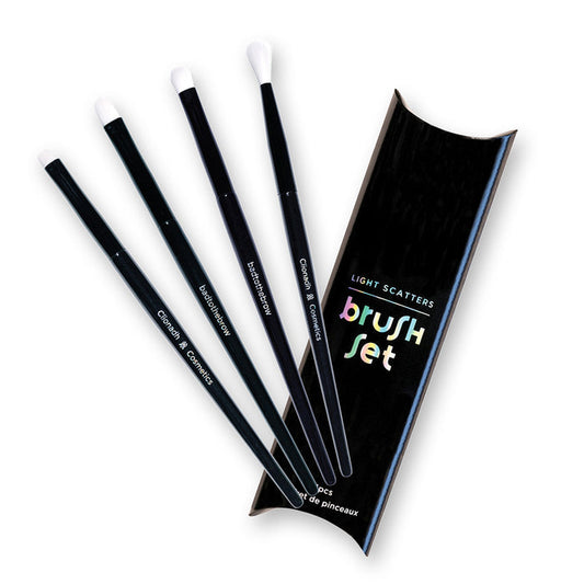 Light Scatters Brush Set and it's packaging on a white background.