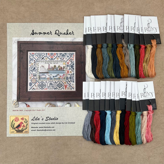 Lila's Studio - Summer Quaker - Booklet Chart and/or Roxy Floss Conversion