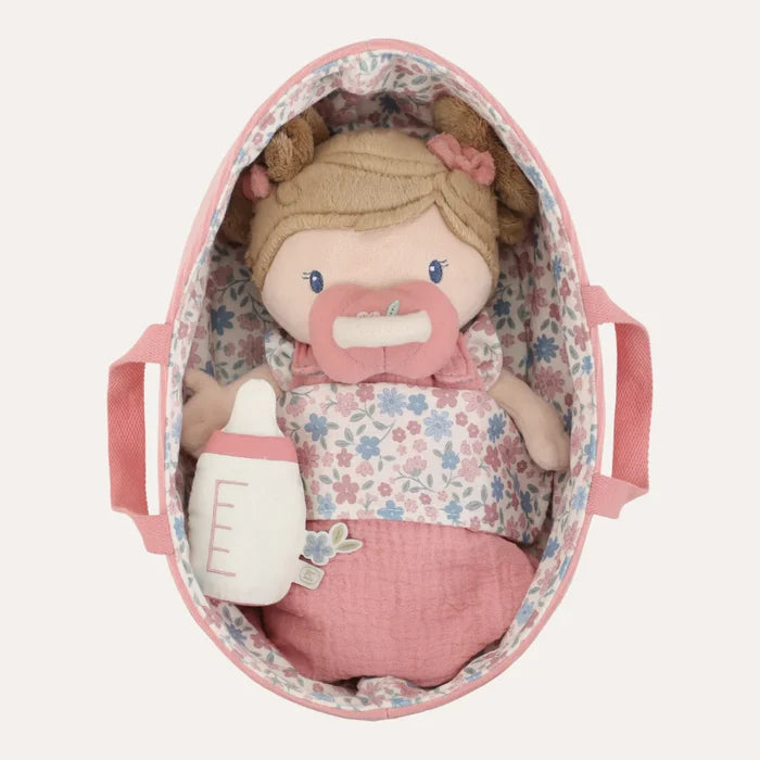 Little Dutch - Baby Doll in Basket Rosa - Mabel & Fox