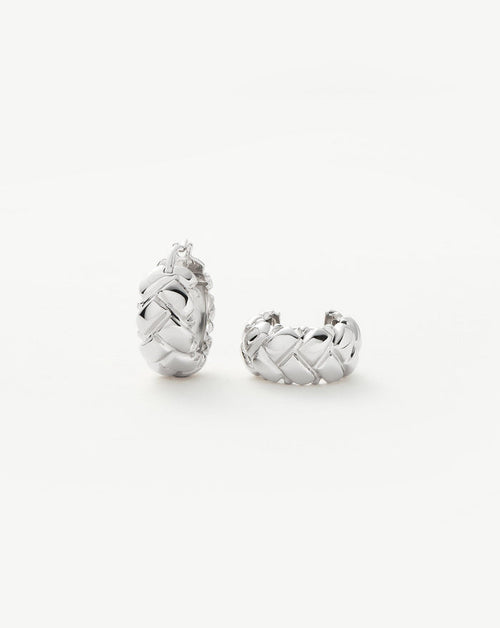 Lucy Williams Waffle Mini Hoop Earrings | Sterling Silver Earrings Missoma