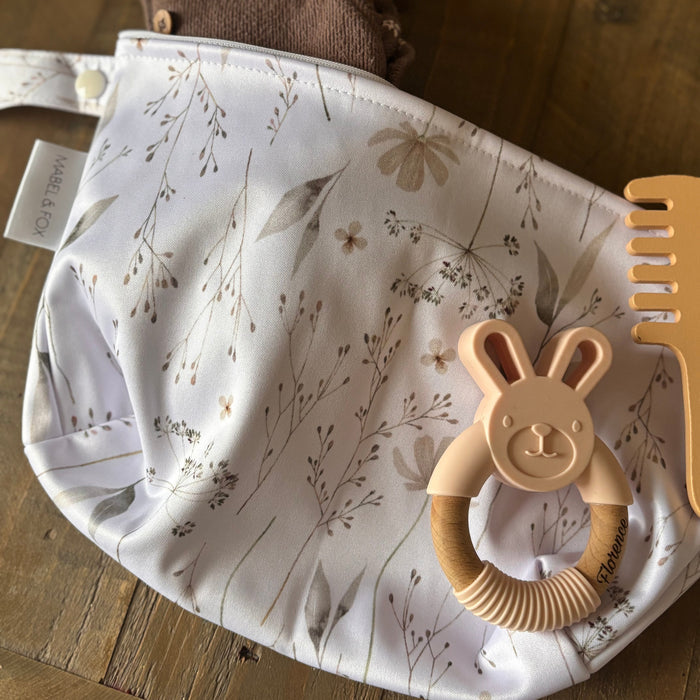 Mabel & Fox - 2 Pcs Wet Bag Set - Boho Safari & Natural Wildflower - Mabel & Fox