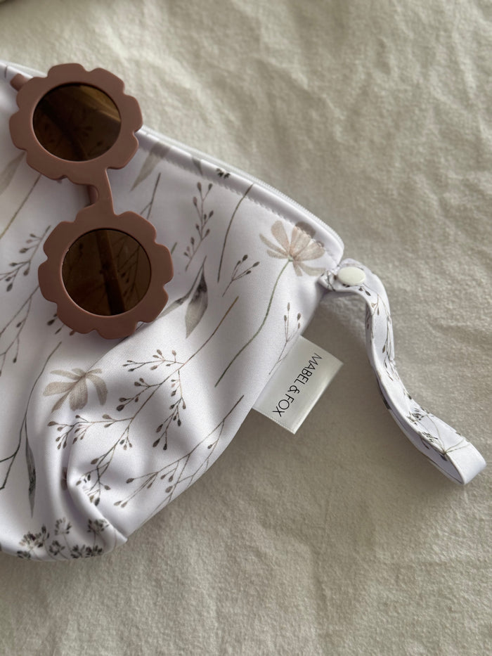 Mabel & Fox - 2 Pcs Wet Bag Set - Boho Safari & Natural Wildflower - Mabel & Fox