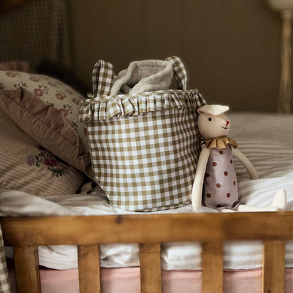 Mabel & Fox - Gingham Ruffle Basket - Green - Mabel & Fox