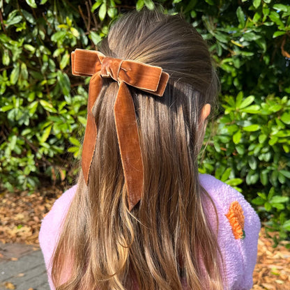 Mabel & Fox - Hair Bow Clips - Autumn Velvet (3pcs)