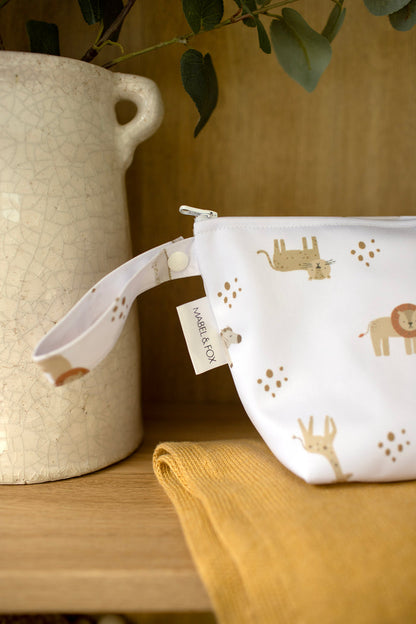 Mabel & Fox - 2 Pcs Wet Bag Set - Boho Safari & Natural Wildflower - Mabel & Fox