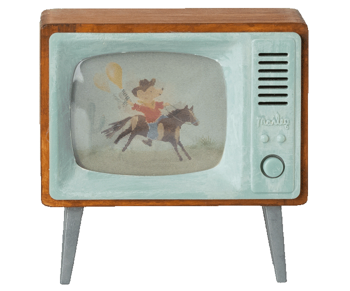 Maileg - Mouse Television - Mabel & Fox