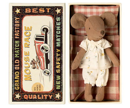 Maileg – Big Sister Mouse in Matchbox - White - Mabel & Fox