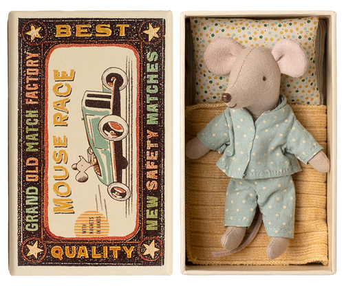 Maileg – Little Brother Mouse in Matchbox - Mabel & Fox