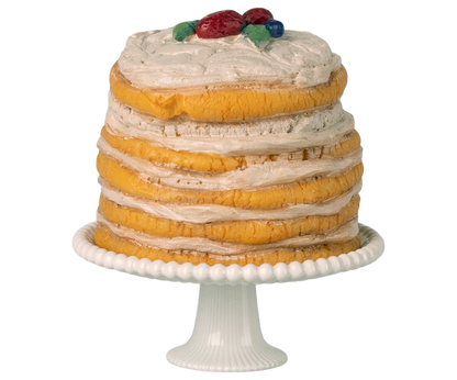 Maileg – Mouse Party Cake & Stand - Off White - Mabel & Fox