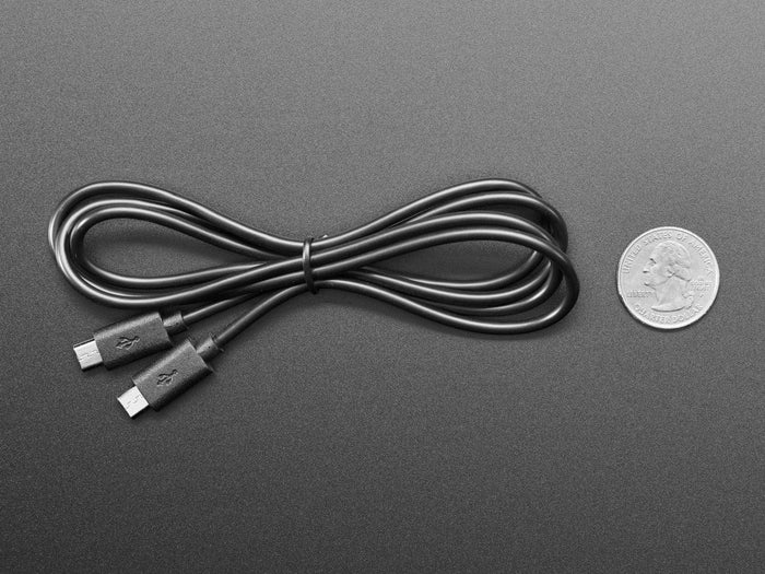 MakeCode Sync Cable - micro B USB to micro B USB (1 meter long) [discontinued] by The Pi Hut - The Pi Hut