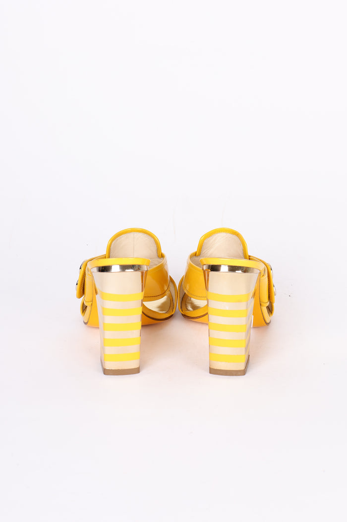Marc by Marc Jacobs Womens Yellow Heels Size EU 39