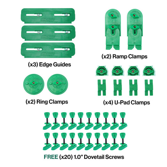 MATCHFIT CNC Workholding Kit plus FREE 1" Dovetail Track Hardware (20 pack)