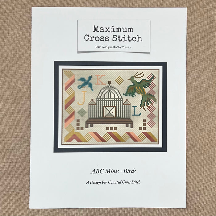 Maximum Cross Stitch - ABC Minis: Birds - Booklet Chart IH and/or Roxy Floss