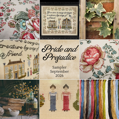 Maximum Cross Stitch, Evertote, and Roxy Floss Co - Pride & Prejudice Full Kit IH (Sampler September 2026) US