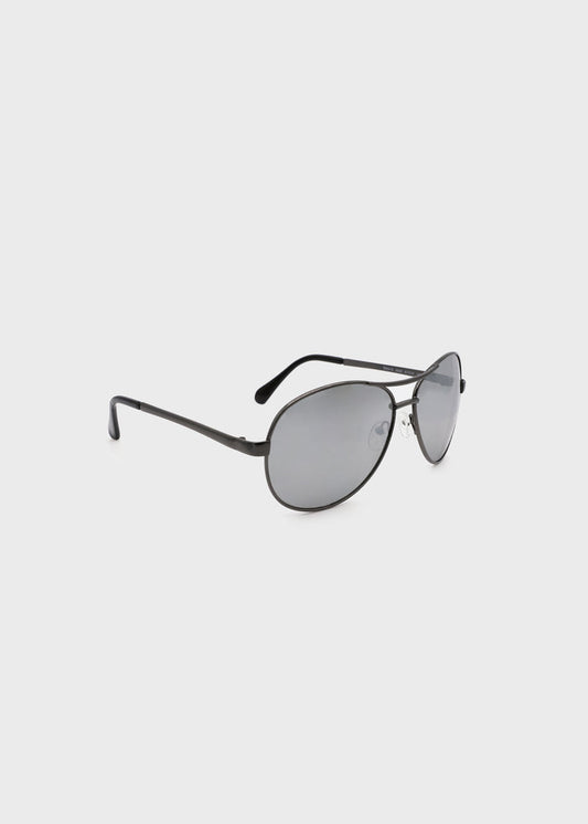 Buffalo David Bitton Aviator Sunglasses With Light Silver flash Lens  - B0001SGUN Color GUNMETAL