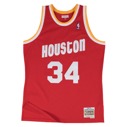 Men's Houston Rockets Mitchell & Ness HWC Hakeem Olajuwon Swingman Jersey