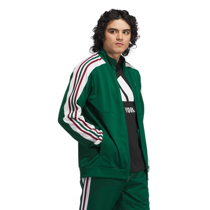 adidas Men's Nations Track Top | Dark Green / White / Burgundy | Men's