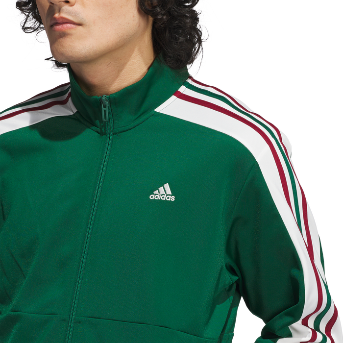 adidas Men's Nations Track Top | Dark Green / White / Burgundy | Men's