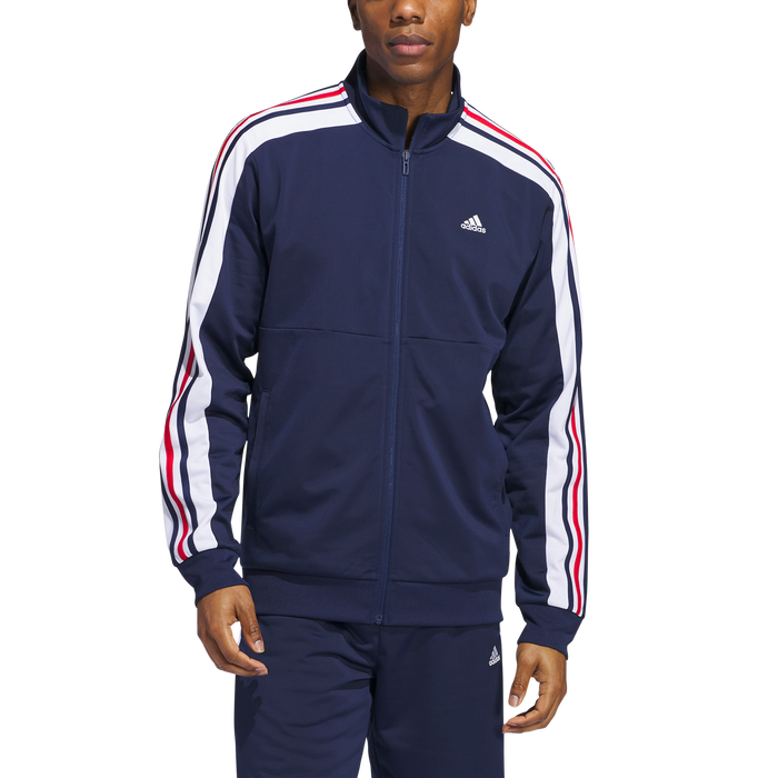 adidas Men's Nations Track Top | Navy Blue / White / Red | Men's