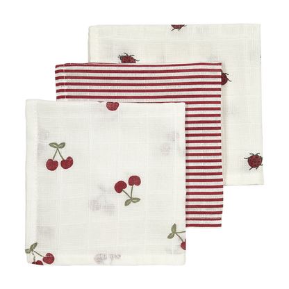 Meyco – Muslin Cloths 30x30cm (3 Pack) – Girly Garden Multicolor