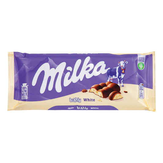 Milka White Chocolate Bubbly Candy Bar - 15 Count