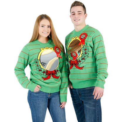 Mirror Ugliest Sweater Award Ugly Christmas Xmas Sweater-tvso