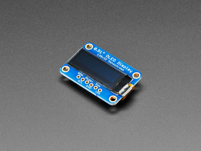 Monochrome 0.91" 128x32 I2C OLED Display - STEMMA QT / Qwiic by Adafruit - The Pi Hut