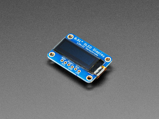 Monochrome 0.91" 128x32 I2C OLED Display - STEMMA QT / Qwiic by Adafruit - The Pi Hut