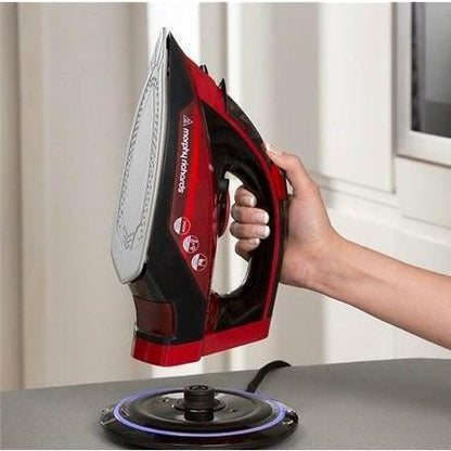 Morphy Richards 2400W Easycharge Cordless Steam Iron - Red & Black | 303250 (7151294513340)