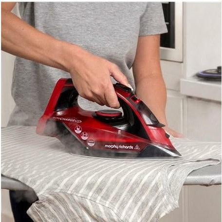 Morphy Richards 2400W Easycharge Cordless Steam Iron - Red & Black | 303250 (7151294513340)