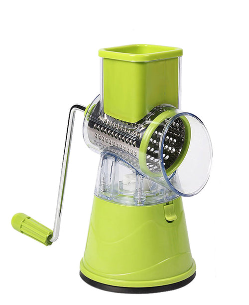 Multifunctional Rotating Vegetable Grater - Green