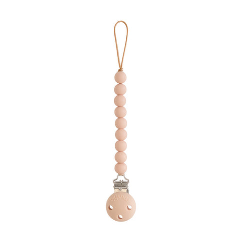 Mushie - Silicone Pacifier Clip - Hera Blush - Mabel & Fox