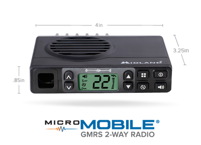 Midland MXT105 GMRS Radio Dimensions | Right Channel Radios