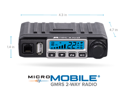Midland MXT115 GMRS Radio Dimensions | Right Channel Radios