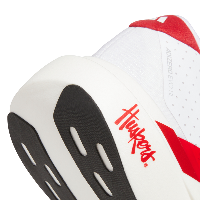 adidas Nebraska Cornhuskers Adizero Evo SL Running Shoes | Cloud White / Team Power Red / Core Black | Men's