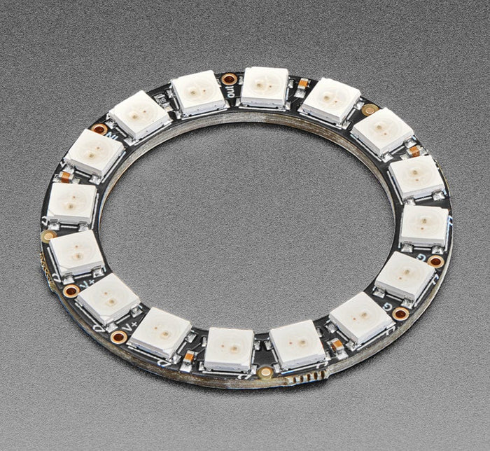 NeoPixel Ring - 16 x 5050 RGB LED with Integrated Drivers by Adafruit - The Pi Hut