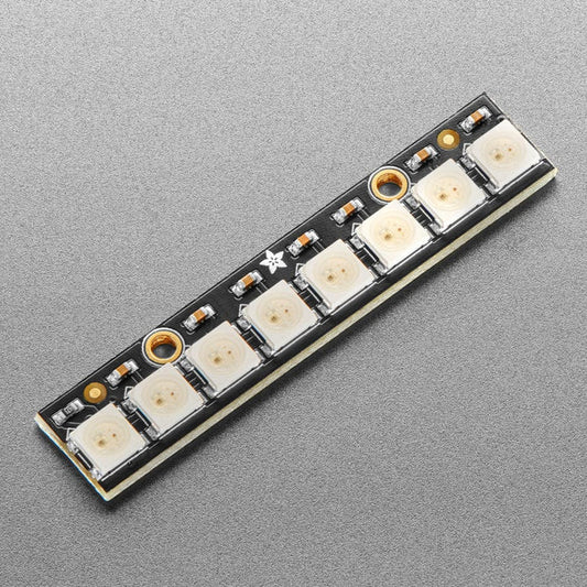 NeoPixel Stick - 8 x 5050 RGB LED with Integrated Drivers by Adafruit - The Pi Hut