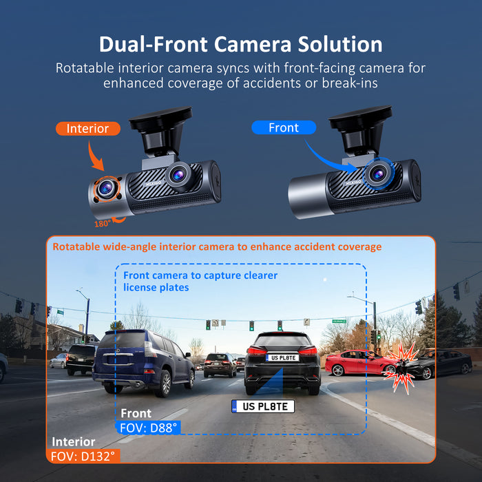 NexiGo D621 Three Channel Dash Cam consumerelectronics - NexiGo