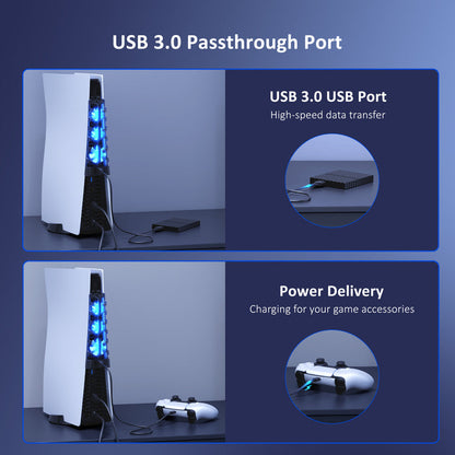 This cooling fan has a USB 3.0 interface for high-speed data transfer.