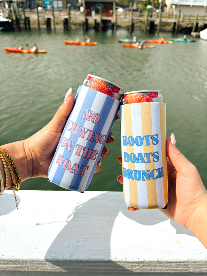 NO CRYING ON THE BOAT KOOZIE