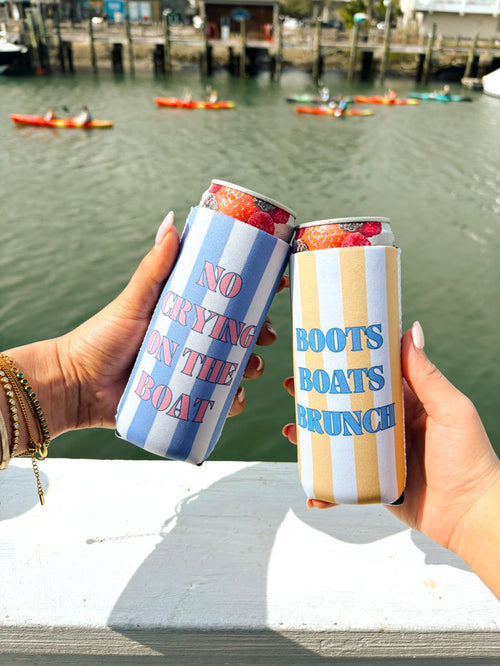 NO CRYING ON THE BOAT KOOZIE