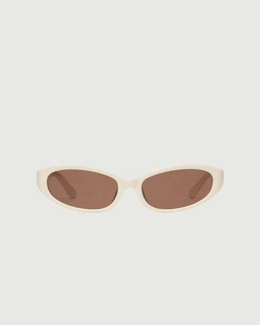 Burrata::Nora Sunglasses cateye White recycled polyester front